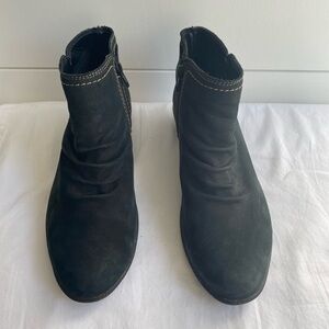 Rockport Women's Black Leather Motto Style Ankle Chelsea Boots Size 7 Bikercore